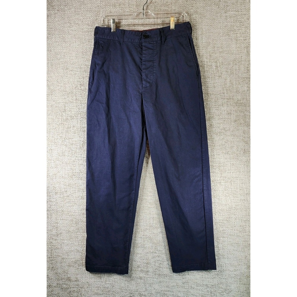Alex‎ Mill Boy Chino Pants Womens 8 Navy Blue High Rise Cotton Twill Button Fly